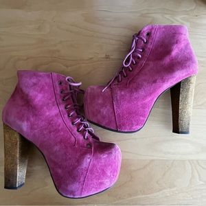 Jeffrey Campbell Lita Shoes in Pink Suede - Size 7.5